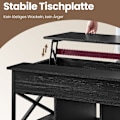 Miniatyrbillede 4 af 6: Rootz Sofabord - Højdejusterbar bordplade - Træspanelbord - Stålramme - 60 cm x 100 cm x (48-62) cm