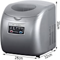 Miniatyrbild 3 av 7: Rootz Ice Cube Maker - Hemismaskin - Elektrisk ismaskin - 12 kg/24 timmar - BPA-fri isskopa - Självrengörande - 28cm x 32cm x 35cm