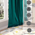 Miniatyrbillede 7 af 7: Rootz Luxurious Velvet mørklægningsgardiner - Draperer - Vinduesbeklædning - Lysblokerende - Energieffektiv - Nem installation - 140cm x 225cm/245cm/2