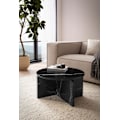 Miniatyrbild 3 av 6: Rootz Modern soffbord - Rund svart look - Stylish Low Table - Anti -Slip Pads - 60cm x 60 cm x 33 cm