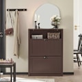 Miniatyrbillede 2 af 7: Rootz skoskabsorganisering - Skostativ - Skoopbevaring - Inkluderer ekstra rum - 80 cm x 110 cm x 24 cm - MDF-materiale