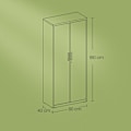 Miniatyrbillede 5 af 5: Rootz Multi -Purpose File Cabinet - Storage Cabinet - Powder -Coated Steel - Holdable - 40x80x180cm - Matt White
