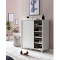 Miniatyrbillede 5 af 7: Rootz skoskab træ hvid 100x108x37,5 cm hylde høj - Design skohylde Stort 20 par sko Skohylde entre - Skoopbevaringsplads sparer - Skoopbevaringsrum mø