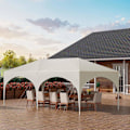 Miniatyrbillede 3 af 10: Rootz Havepavillon 3x6m - Udendørs baldakin - Pop-up telt - UV-beskyttelse - Vandafvisende - 250-254-258cm - Komplet tilbehør