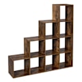 Miniatyrbillede 1 af 7: Rootz reol - 10 rum - Arkivskab - Skab - Skabe - Træ - Brun - Industriel - 129,5 x 30,5 cm