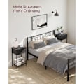 Miniatyrbillede 3 af 9: Rootz Sengebord - Natbord - Endebord - Spånplade stål ikke-vævet stof - 28cm x 38cm x 61cm - Sort - Letvægts - Robust konstruktion - Nem montering