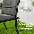 Miniatyrbild 6 av 10: Rootz 4 -bits sittdyna set - stol kuddar - utomhuskuddar - hudvänlig och UV -resistent - 108 cm x 50 cm x 5 cm