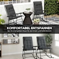 Miniatyrbillede 4 af 10: Rootz 2 stykker Sun Lounger Set - Garden Lounger Puder - polstrede puder - Vandafvisende, fade -resistent - 50x116x5 cm - Grå