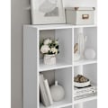 Miniatyrbillede 3 af 8: Rootz Reol - Reol med 10 rum - Bogreol - Åben reol - Display reol - Hjemmekontor reol - Spånplade - Hvid - 30 x 65,5 x 161,5 cm (D x B x H)