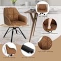 Miniatyrbild 5 av 8: Rootz roterande matstolar Set med 4 - Vridstolar - Fåtöljer - Ergonomisk design - Bekväma sittplatser - Robust konstruktion - 58,5 cm x 82,5 cm x 54,5