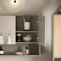 Pikkukuva 9 / 9: Rootz-kylpyhuoneen peilikaappi - Seinäkaappi - Säilytysjärjestelmä - Tilaa säästävä 2-in-1-design - Säädettävät hyllyt - Helppo koota - 60 cm x 49,5 c