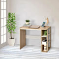 Miniatyrbild 4 av 11: Rootz Desk - Bookshelf - Computer Desk - Office Table - Nature/White - 100 x 44 x 74 cm