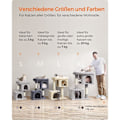 Miniatyrbillede 8 af 10: Rootz Cat kradsestolpe - Kattetræ - Kradser - Spånplade - Plys - Sisal - Forhindrer væltning - Nem montering - Røggrå - 68cm x 48cm x 101cm