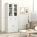 Miniatyrbillede 8 af 11: Rootz Kitchen Cabinet - Buffet - Akrylfrontskuffer - Ekstra opbevaring - 76 x 40 x 182,5 cm hvid