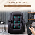 Miniatyrbild 4 av 10: Rootz Massagestol - Liggstol - Vibrerande vilstol - Svankstöd - Imiterat läder - 85cm x 94cm x 104cm
