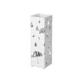 Miniatyrbillede 1 af 7: Rootz Paraplystativ - Paraplystativ i metal med kroge - Moderne paraplystativ - Højt paraplystativ - Paraplystativ - Pladejern - Hvid - 15,5 x 15,5 x