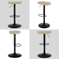 Pikkukuva 9 / 9: Rootz pyöritettävä baarijakkara - Keittiöjakkara - Kääntyvä istuin - Korkeussäädettävä - Massiivipuu - 41,5 cm x (60-81) cm x 31,5 cm
