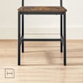 Miniatyrbild 4 av 7: Rootz Vintage brun-svarta matstolar - Köksstolar - Spånstål - Bekväma sittplatser - Robust konstruktion - Enkel montering - 43,4 cm x 43 cm x 95,5 cm