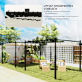 Miniatyrbild 4 av 11: Rootz Pergola Gazebo - Garden Canopy - Outdoor Pavilion - UPF30+ Protection - 298cm x 298 cm x 230 cm - White -svart
