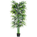 Miniatyrbillede 1 af 7: Rootz kunstig plante - kunstig bambus - kunstig bambus træ plante - Hjem - kontor - Grøn + Sort - 20cm x 20cm x 180cm
