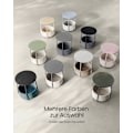 Miniatyrbillede 8 af 8: Rootz 3-delt sidebord - Beige bord - Spånplade stål polyester - Opbevaringskurv - Letvægts - Robust konstruktion - 45cm x 50cm x 50cm