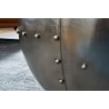 Miniatyrbillede 5 af 7: Rootz sofabord Mango massivt træ - metal 60x43x60 cm industriel stil rundt - Design stuebord med opbevaringsplads - Moderne loungebord sofabord sølv