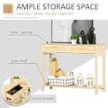 Miniatyrbild 8 av 9: Rootz Console Table - Side Table - Bedroom Console Table - 2 Drawers - Sideboard Entrance - 100 x 30 x 76 cm