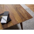 Miniatyrbillede 5 af 7: Rootz spisebord 120 x 60 x 76 cm Sheesham rustikt massivt træ - Design landsted spisebord - Bord til spisestue rektangulært - 4 - 6 personer