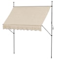 Miniatyrbild 1 av 6: Rootz fristående manuell terrass markis - balkong markis - utdragbar markis - UV30+ skydd - 2,5 m x 1,2 m x 2,1-3 m