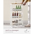 Miniatyrbillede 8 af 9: Rootz Oak White Trolleyvogn - Opbevaringsvogn - Rullevogn - Spånplade og stål - Letvægts - Nem montering - Pladsbesparende - 13 cm x 45,4 cm x 77 cm