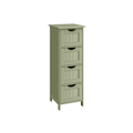 Miniatyrbillede 1 af 7: Rootz Laurel Green Badeværelsesskab - MDF Opbevaringsenhed - Håndklædebeholder - 30 cm x 30 cm x 82 cm - 8,3 kg - Maks. 45 kg øverste hyldekapacitet