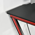 Pikkukuva 5 / 7: Rootz Gaming Table - Desk with Headphone Hook - Drink Holder - Computer Desk - Steel + MDF - Black - 105 x 55 x 75 cm