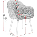 Miniatyrbillede 3 af 9: Rootz Ergonomic Chair - Kontorstol - Lounge Chair - Komfortabel linnedpolstring - Holdbare massive træben - Alsidigt design - 40cm x 40cm x 82cm