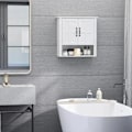 Pikkukuva 2 / 9: Rootz Cabinet - Bathroom Cabinet - Kitchen Cabinet - Wall Cabinet - Bathroom Shelf - Wood - White - 60 x 19.8 x 58 cm
