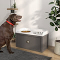 Miniatyrbillede 2 af 6: Rootz Raised Dog Foderstation - Forhøjet kæledyrsskål - Stort hundeskålstativ - Pladsbesparende skuffe - 60 cm x 30 cm x 36 cm
