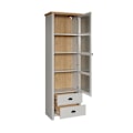 Pikkukuva 7 / 8: Rootz Display Cabinet - Showcase - Curio - Exhibit Case - Trophy Holder - Storage Unit - Light Grey/Artisan Oak - 65x201x41 cm