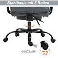 Miniatyrbild 5 av 11: Rootz Executive Chair - Grijs - Staal, Mdf, Foam - 26,77 cm x 31,5 cm x 49,6 cm