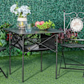 Miniatyrbillede 8 af 9: Rootz Havebord - Aluminiumsfoldebord - Campingbord med opbevaringspose - Transportabelt til havens strandpicnic - koksgrå - 70 cm x 70 cm x 69 cm