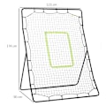 Miniatyrbild 3 av 10: Rootz Baseball Rebounder Net - Soccer Rebound Net - Metallram - Väderbeständig - Green Hit Zone - Lättvikt - 123cm x 90cm x 174cm