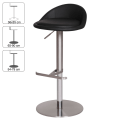 Pikkukuva 5 / 6: Rootz Durable M1 Barstool ruostumaton musta tuoli nykyaikainen jakkara säädettävä design baarijakkara on käännettävissä