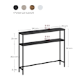 Miniatyrbillede 5 af 6: Rootz Konsolbord - Skænk - Entrébord - Spånplade og stål - 20 cm x 100 cm x 80 cm - Antracitgrå og blæksort