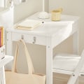 Miniatyrbild 7 av 7: Rootz Modern Desk - Datorbord - Sminkbord - Kompakt design - Förvaringslåda - Sidokrokar - MDF-konstruktion - 60cm x 76cm x 40cm
