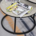 Miniatyrbillede 5 af 8: Rootz 2 Sofaborde - Sideborde - Industrielt design - Sengebord - MDF-Metal - Grå-Sort - 78,5 Cm X 78,5 Cm X 46,5 Cm