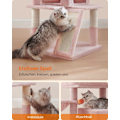 Miniatyrbild 5 av 7: Rootz Luxury Cat-skrapstolpe - Kitty Tower - Cat Tree - Spånskivakonstruktion - Plyschöverdrag - 48cm x 48cm x 96cm