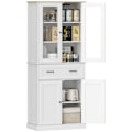 Miniatyrbillede 10 af 11: Rootz Kitchen Cabinet - Buffet - Akrylfrontskuffer - Ekstra opbevaring - 76 x 40 x 182,5 cm hvid