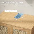 Miniatyrbillede 4 af 10: Rootz badeværelse skab - Boho Design - Sink Storage Unit - Rattan Elements - Passer under vask - Brun - 60x39x60 cm