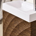 Miniatyrbillede 8 af 8: Rootz Smally Sink Cabinet - Compact Vanity - Slim Badeværelsesmøbler - Rummelig opbevaring - 40x56x22cm, MDF & keramik