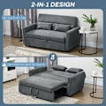 Miniatyrbillede 7 af 10: Rootz 2-i-1 sovesofa - Sofa - Gæsteseng - Ergonomisk design - 3 justerbart ryglæn - Højkvalitets polstring - 155 cm x 90 cm x 88,5 cm