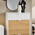 Pikkukuva 5 / 7: Rootz Shoe Storage -kaappi - kenkäjärjestäjä - jalkineiden hyllyt - MDF- ja metallivakaus - 60x110x35cm