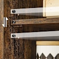 Miniatyrbillede 8 af 9: Rootz skænk - Opbevaringsskab - Skænk - 3 skuffer - Foldedør - Justerbare hylder - Brun - Sort - Industriel - Forarbejdet træ - Metal - 60 x 30 x 80 c